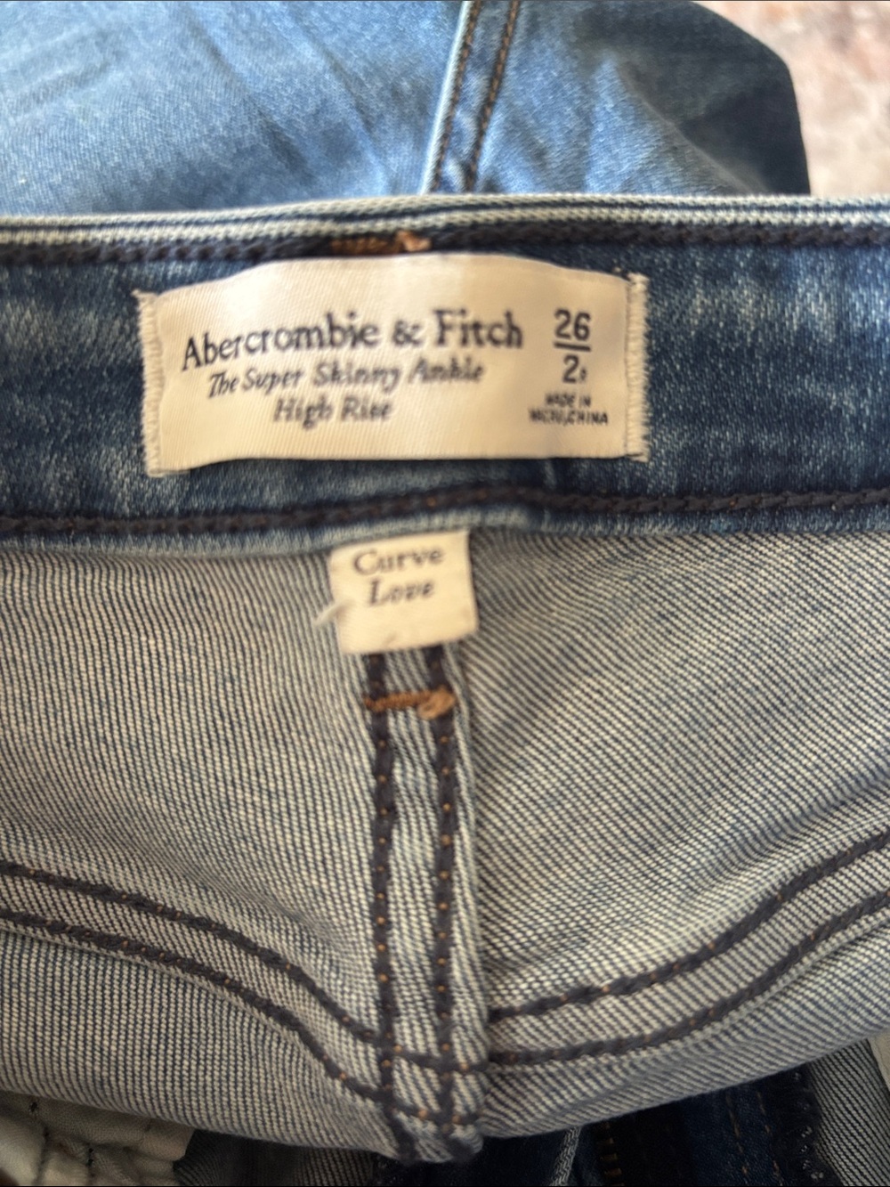 Abercrombie & Fitch Light Blue Super Skinny Ankle Jeans - High Rise